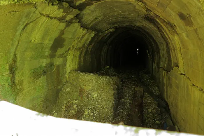 井川夢の吊橋 トンネル